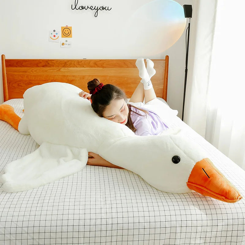 Lovely Big White Goose Throw Pillow Plush Toy