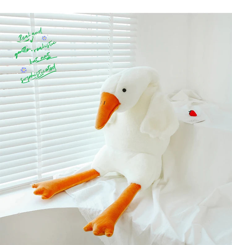 Lovely Big White Goose Throw Pillow Plush Toy
