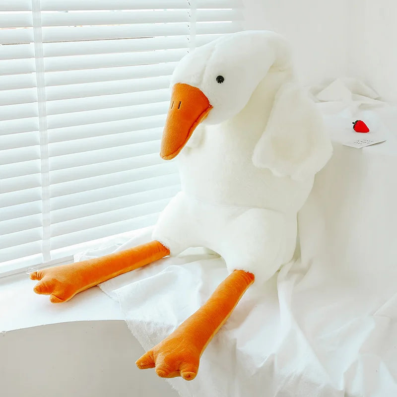 Lovely Big White Goose Throw Pillow Plush Toy